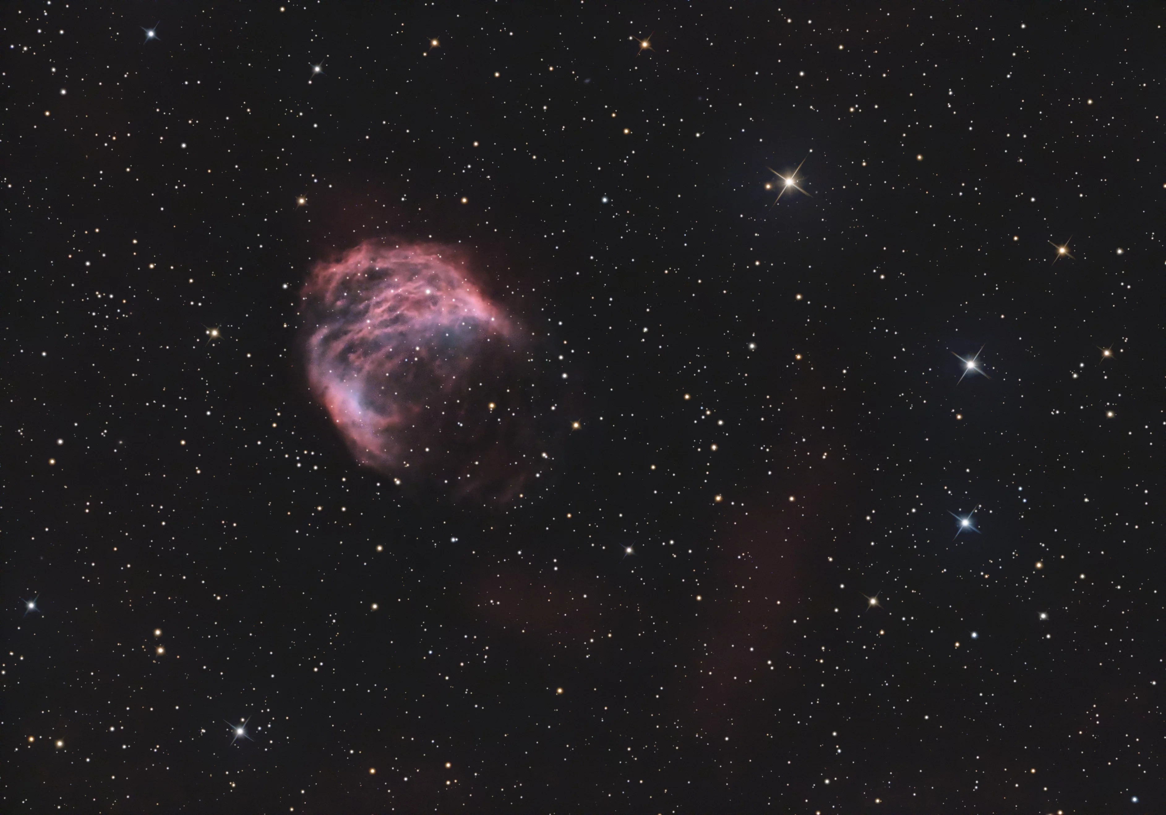 A star-filled night sky